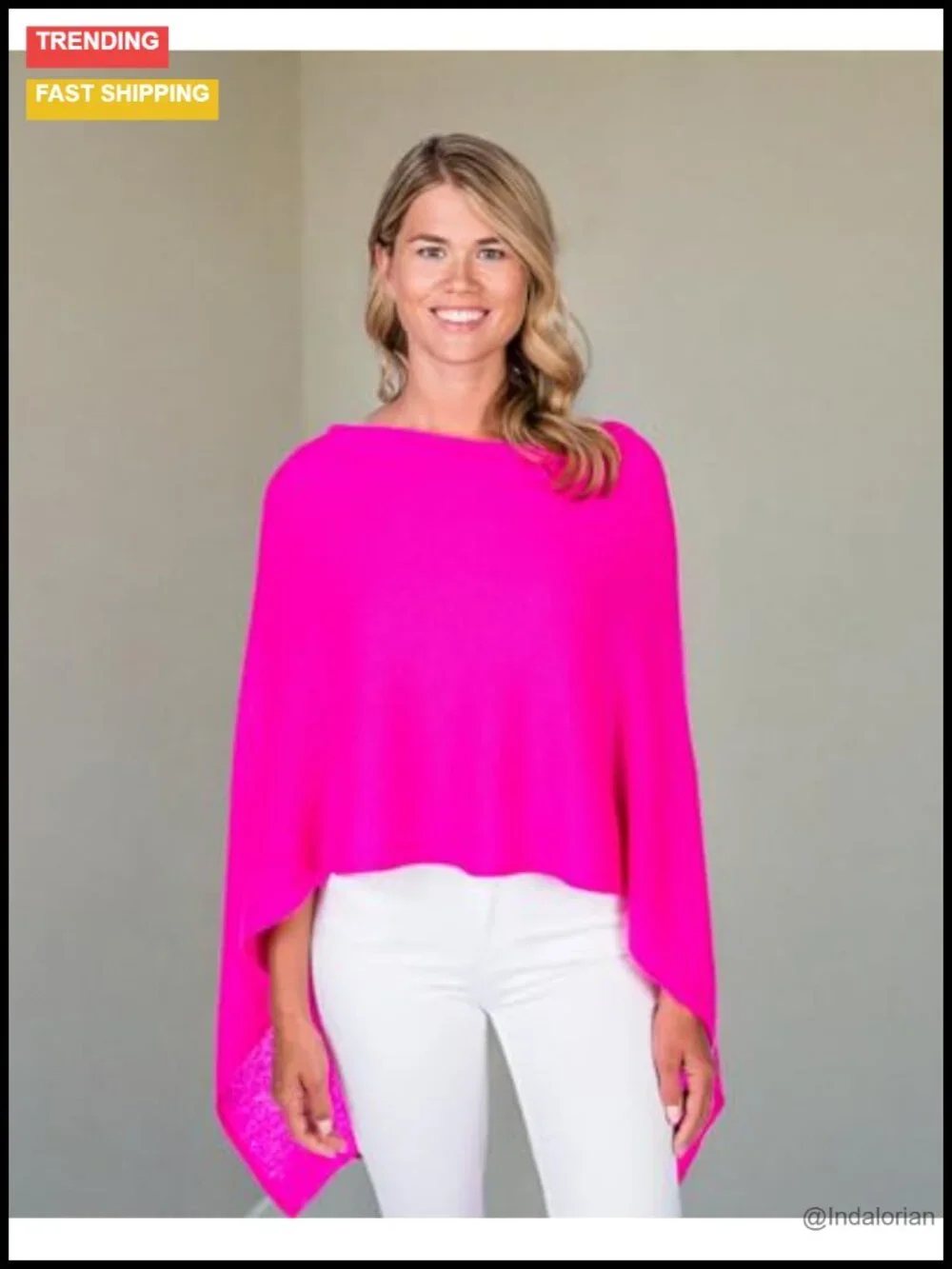 100% Cashmere Dress Topper Poncho Wrap Women's Long Sleeve Luxury